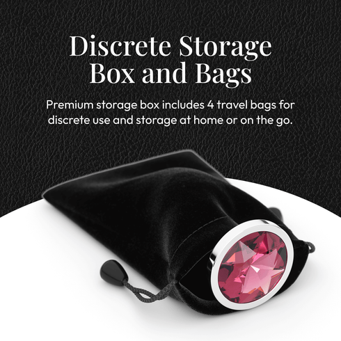 Metal Butt Plug Set (Circle-Shaped Charm)